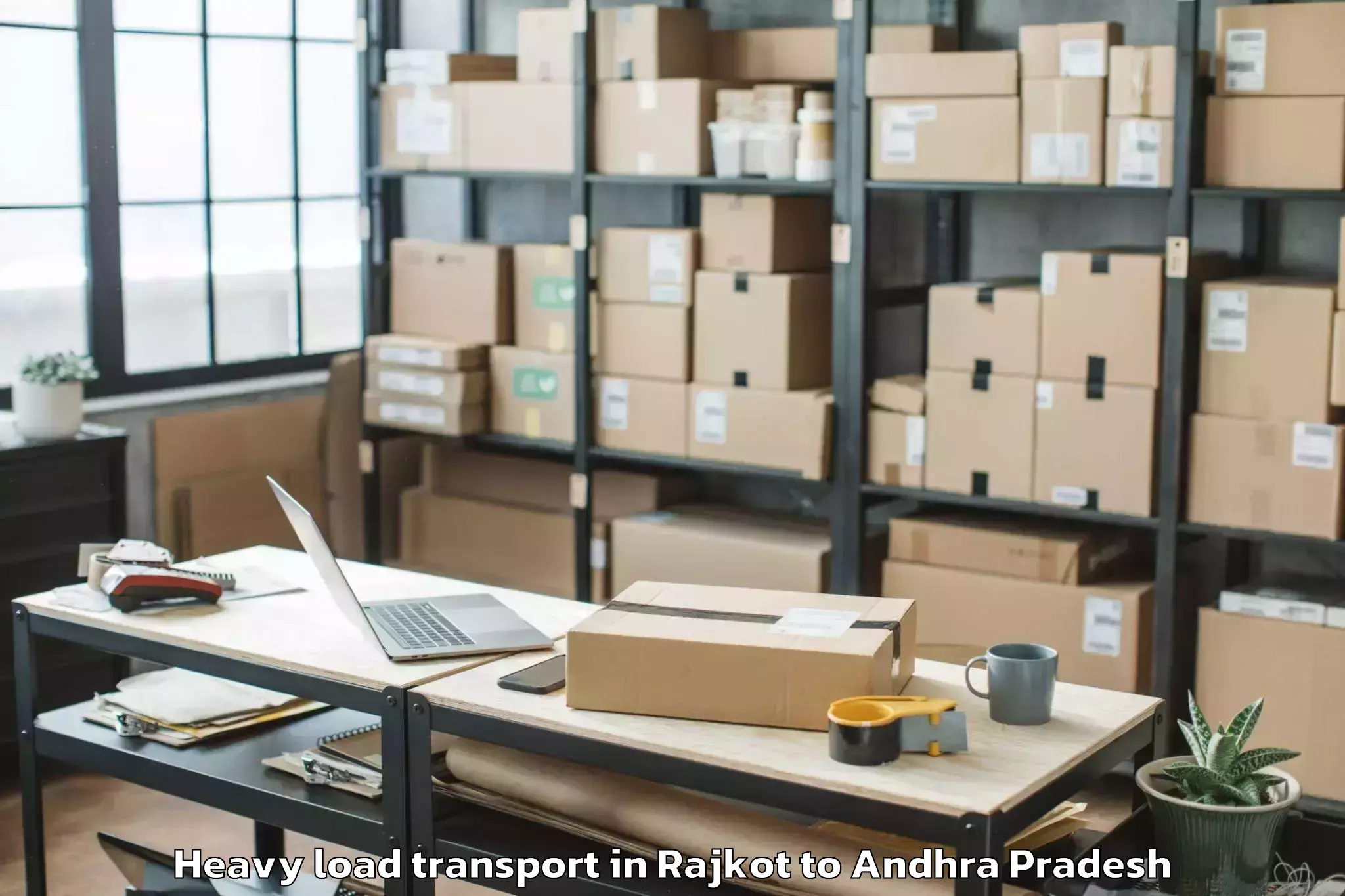 Book Rajkot to Vajrakarur Heavy Load Transport Online